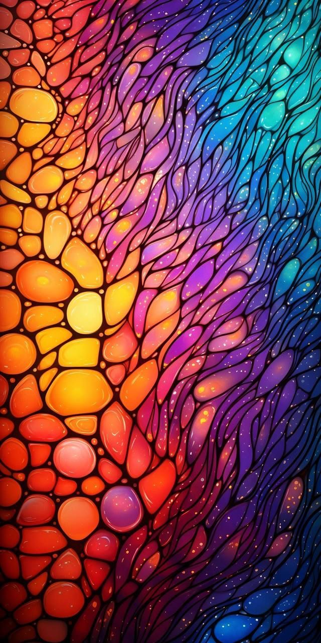 an image of a colorful wallpaper with lots of stones and water droplets on it