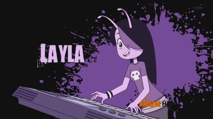 a cartoon girl dj mixing on a turntable with the words lavyla in front of her