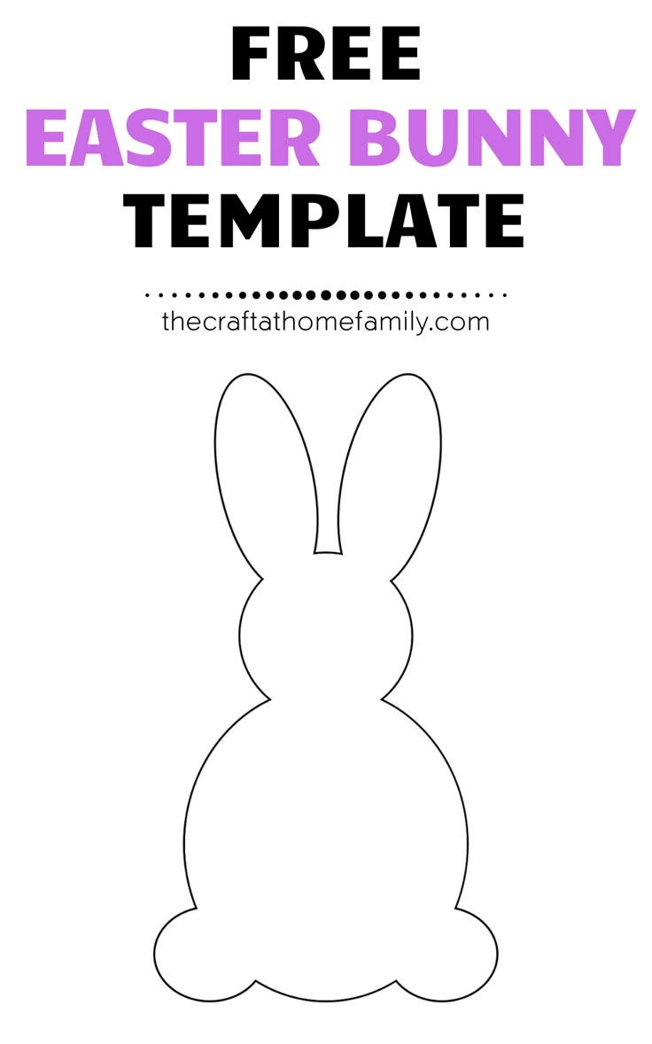 an easter bunny template with the text free