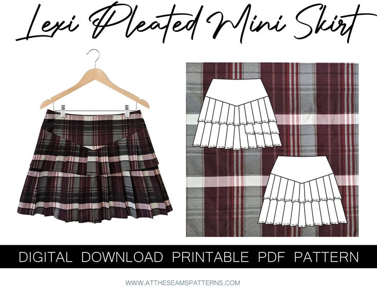 the pattern for this skirt is easy to sew, and has an attached pleated mini