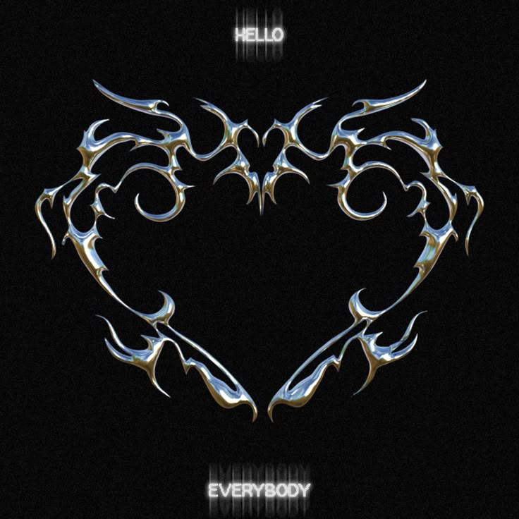 the cover art for everybody's album, featuring an image of a heart shaped design