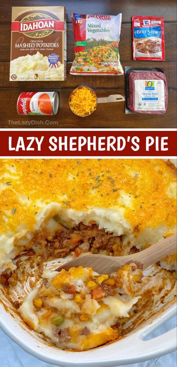 this lazy shepherd's pie is loaded with meat, cheese, and other ingredients