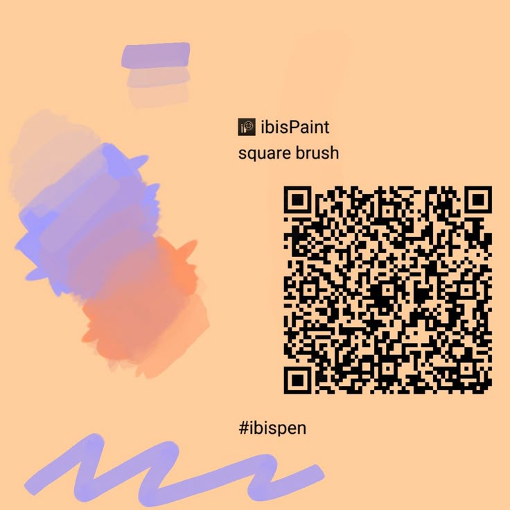 a qr - code is shown next to an image of a blue and orange brush