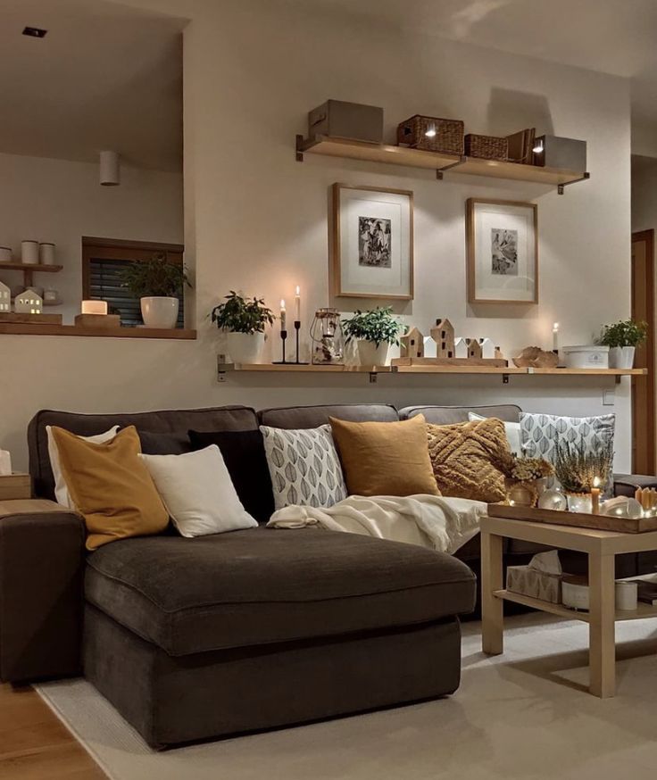 a living room filled with furniture and decor