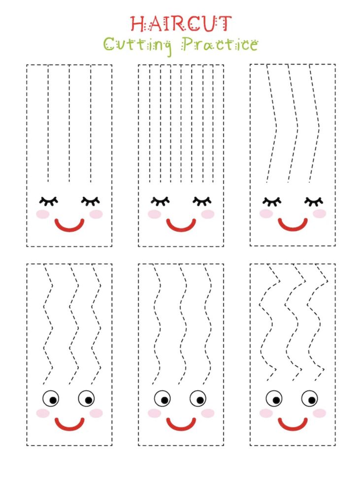 the cut out pattern for haircuts with eyes and eyelashes on it, which are drawn