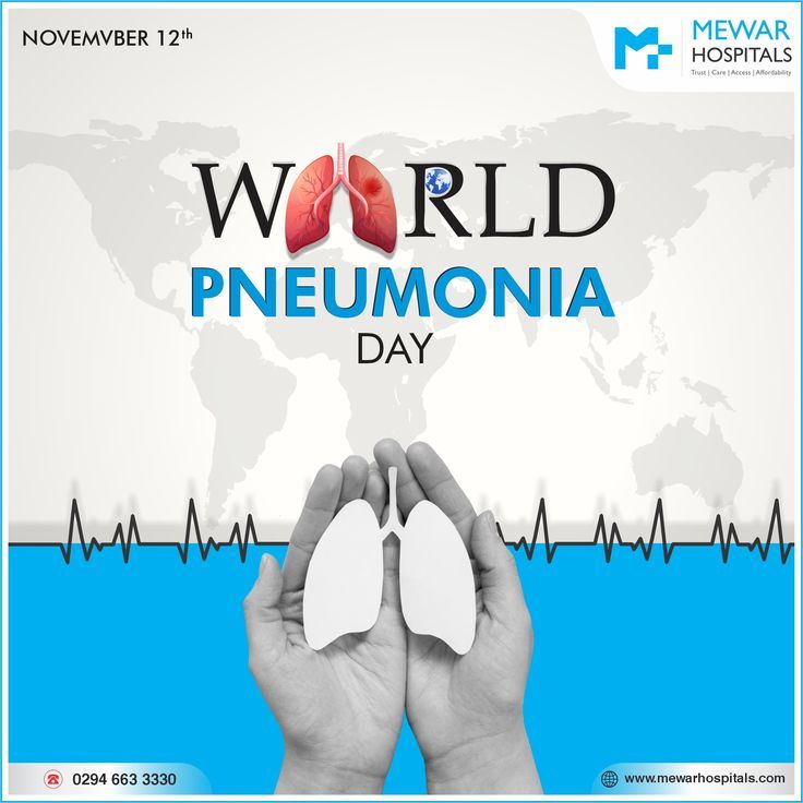 two hands holding pieces of paper with the words world pneumonia day