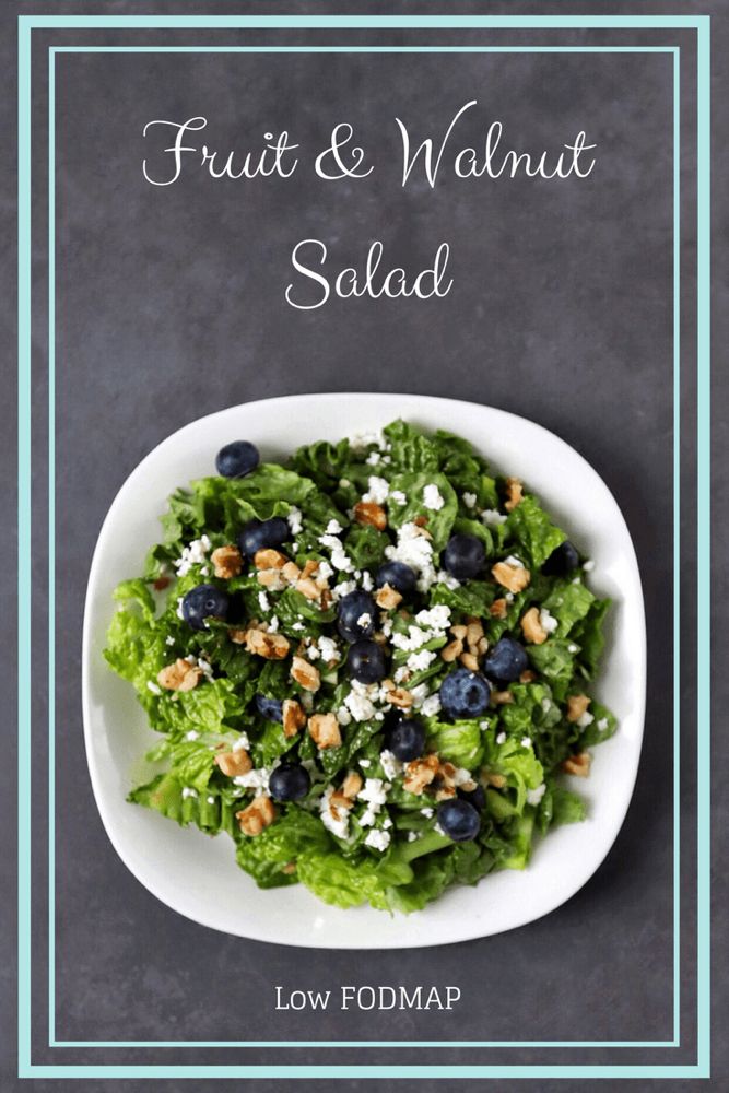 Looking for an easy healthy recipe your whole family can enjoy? Try this low FODMAP fruit and walnut salad. | Low FODMAP lunch ideas | Low FODMAP for work | Low FODMAP Lunch #salad #veggies #vegetarian #FODMAP www.fodmapformula.com Low Fodmap Fruit, Fodmap Soup, Tuna Mousse, Ibs Diet Recipes, Low Fodmap Appetizers, Low Fodmap Fruits, Fodmap Meals, Easy Low Fodmap, Low Fodmap Recipe