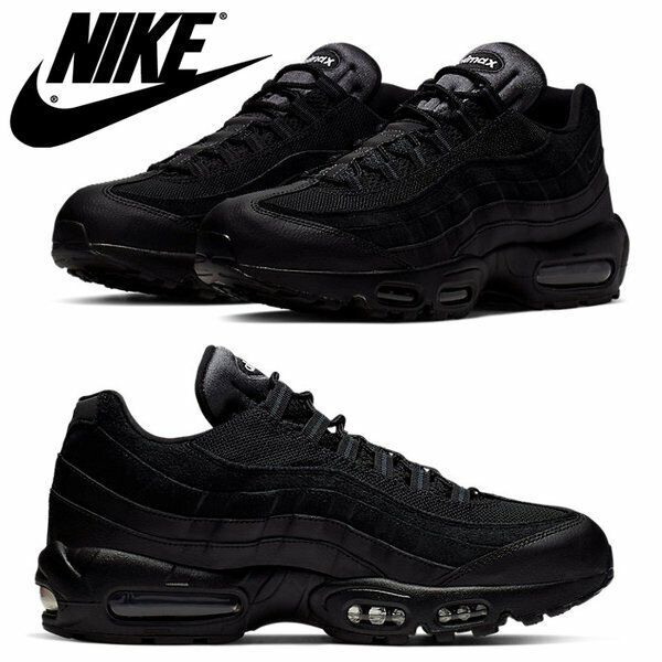 ITEM: Nike Air Max 95 Essential Triple Black Suede AT9865-001 Men's Running Shoes 100% AUTHENTIC GUARANTEED! NO FAKES! NO VARIANTS! CONDITION: Brand new  INCLUDED:  Original Box SHIPPING & HANDLING: US - $15 via USPS PRIORITY MAIL:  *All item(s) are shipped within 1-2 Business days after payment is received(excluding weekends.) Tracking info will be sent to your paypal email address once item(s) are shipped. Nike Airmax 95, Pretty Sneakers, Nike Internationalist, Nike Fashion Shoes, Black Nike Shoes, Black Shoes Men, Nike Air Shoes, Trainers Fashion, Dad Shoes