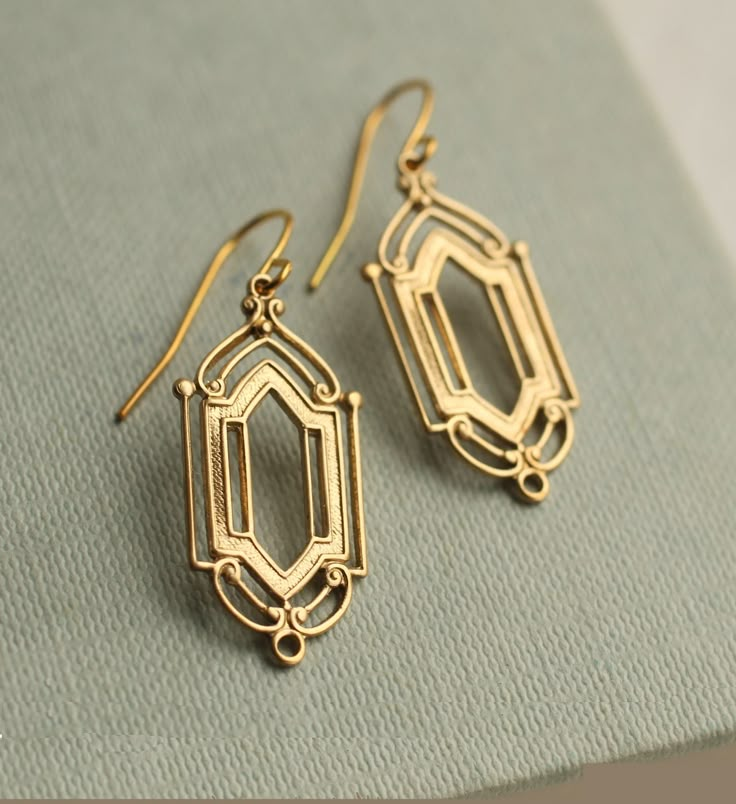 Gold Art Deco Earrings, 1920s Earrings, Geometric Chandelier Earrings, Every Day Brass Vintage Earrings, Gold Drop Earrings, GOLDEN GATE - Etsy 1920s Earrings, Gold Art Deco Earrings, Deco Earrings, Geometric Chandelier, Gold Art Deco, Earrings Geometric, Jewelry Lookbook, Art Deco Earrings, Goth Outfits