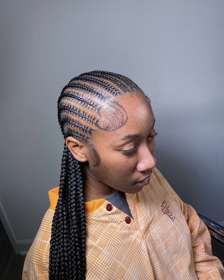 Holiday Hairstyles For Short Hair, Cornrows Braids For Black Women, Hairstyles For Ladies, Hair Magic, Feed In Braids Hairstyles, Faux Locs Hairstyles, Box Braids Hairstyles For Black Women, Braided Cornrow Hairstyles, Stitch Braids