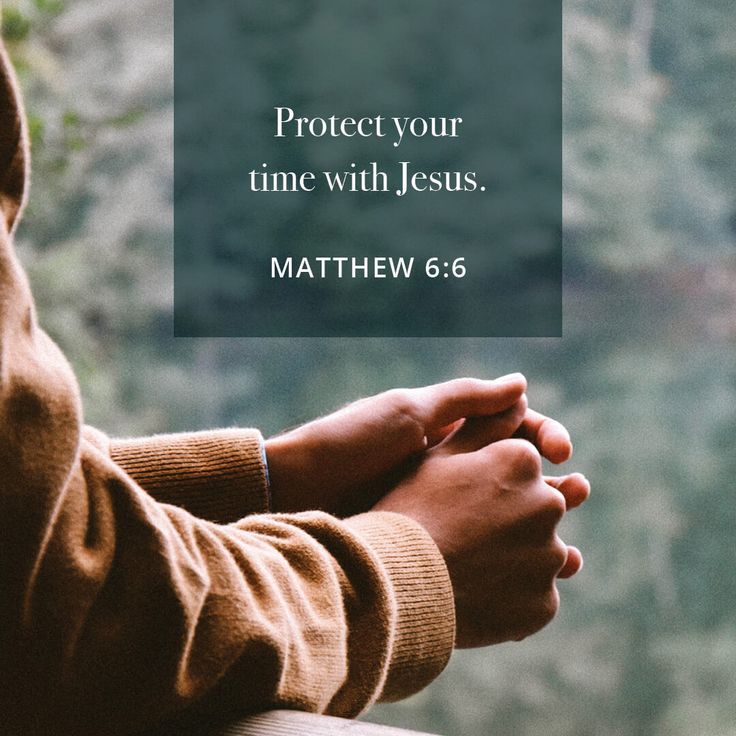 a person holding their hands together with the words protect your time with jesus