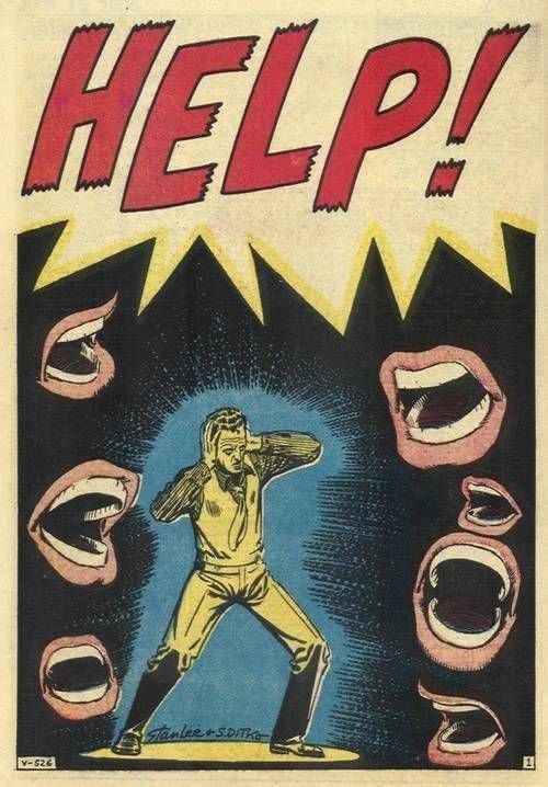 an old comic book cover with the words help