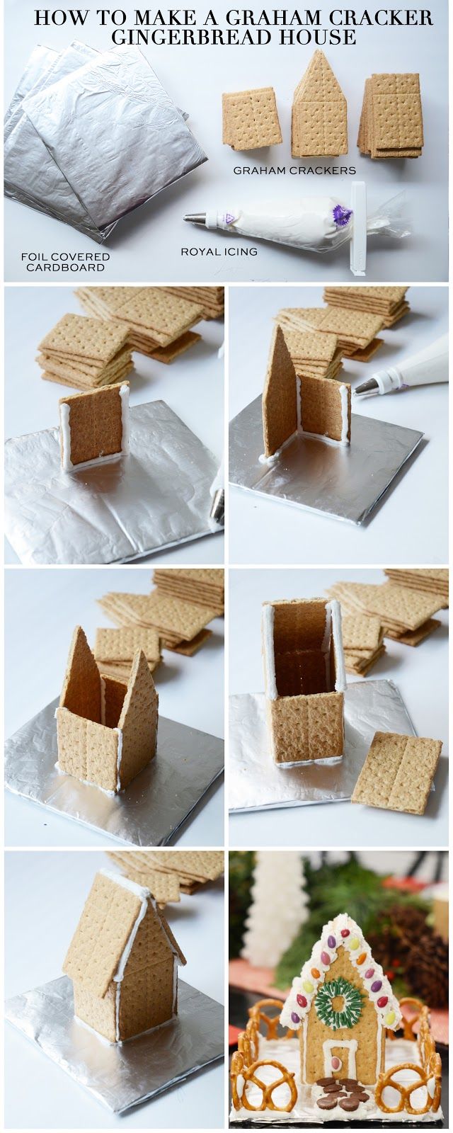 the instructions for making a gingerbread house