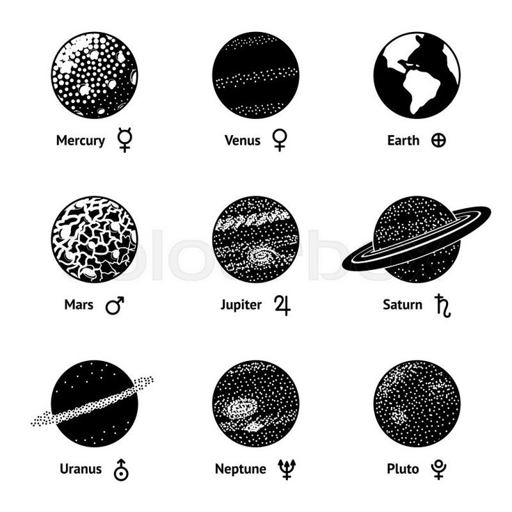 the planets and their names in black and white stock photo, images and royalty illustrations