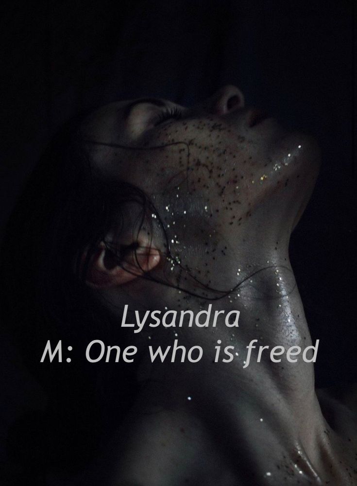 a woman with white paint on her face and the words, lysandra m one who is fired