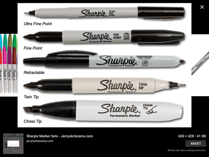 the different types of sharpie pens