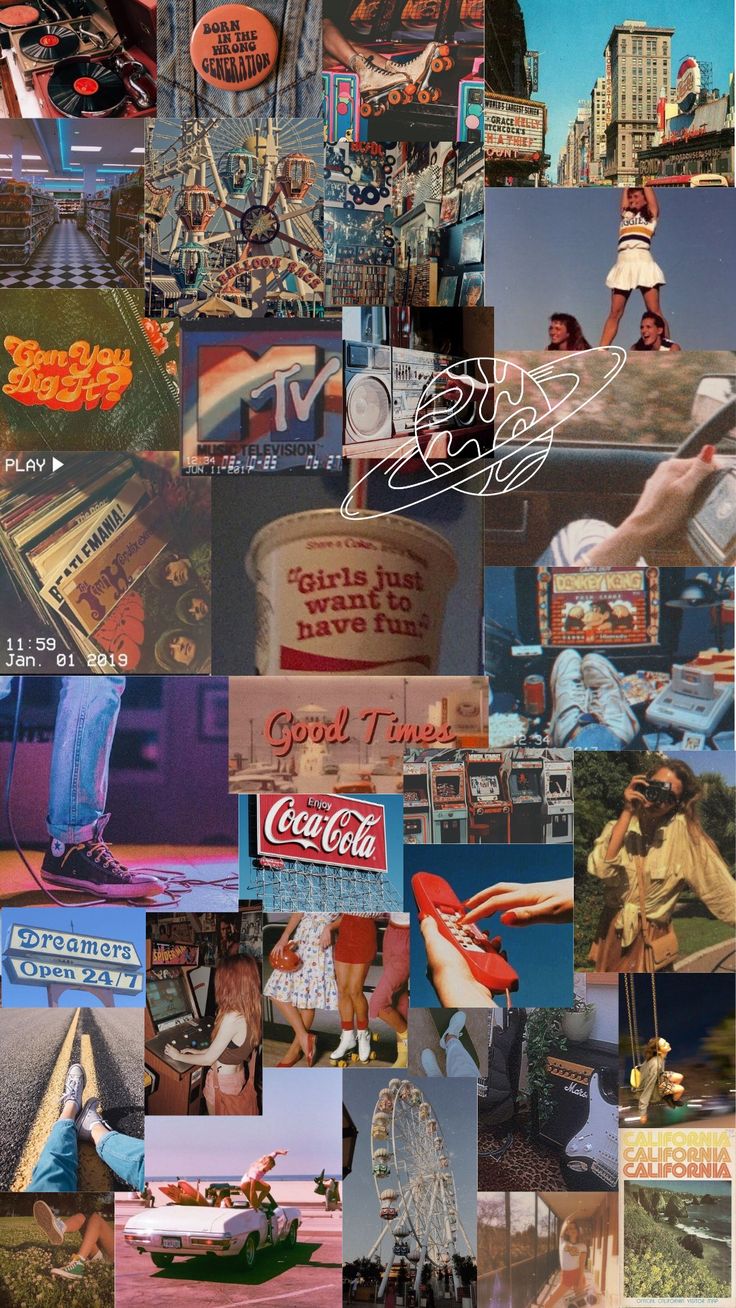 collage of various images including coca cola advertisements