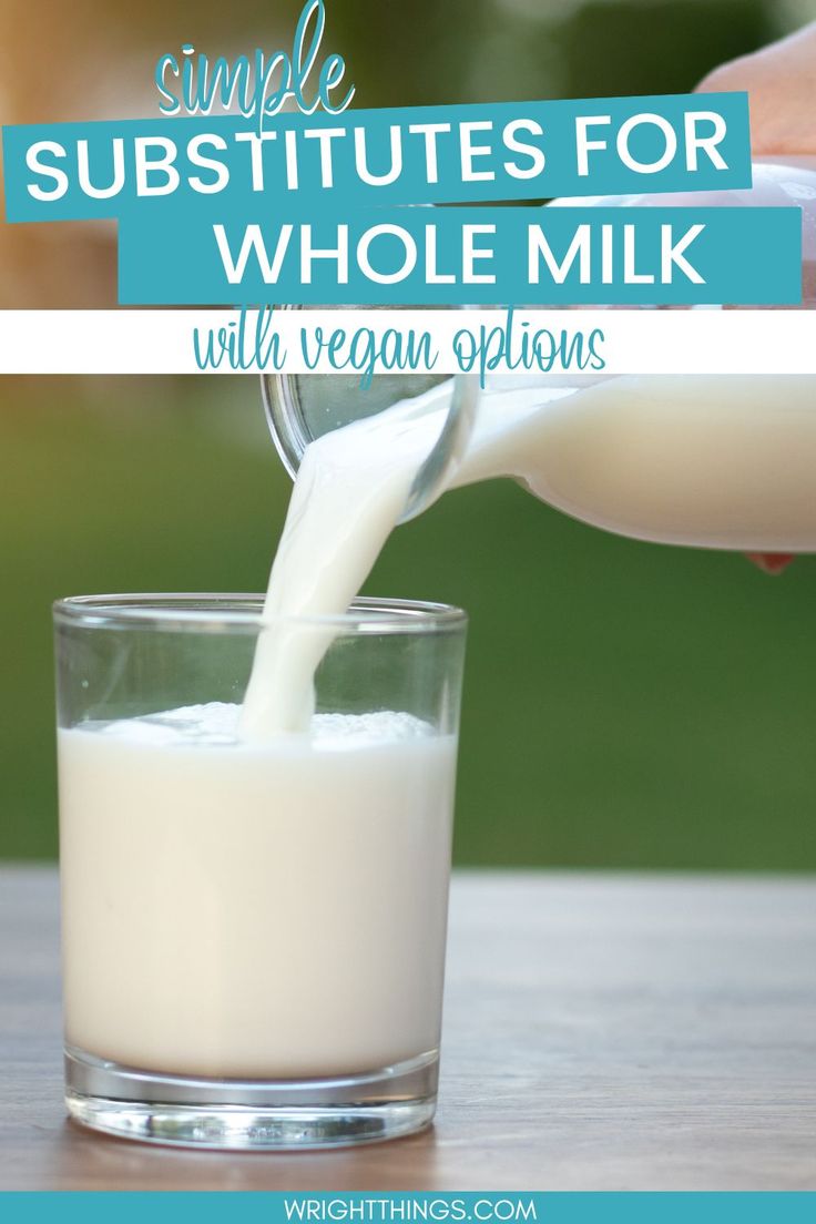 a person pouring milk into a glass with the words, simple substances for whole milk