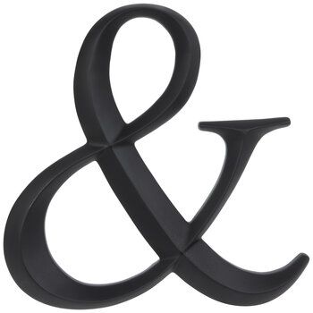 a black ampersby sign on a white background