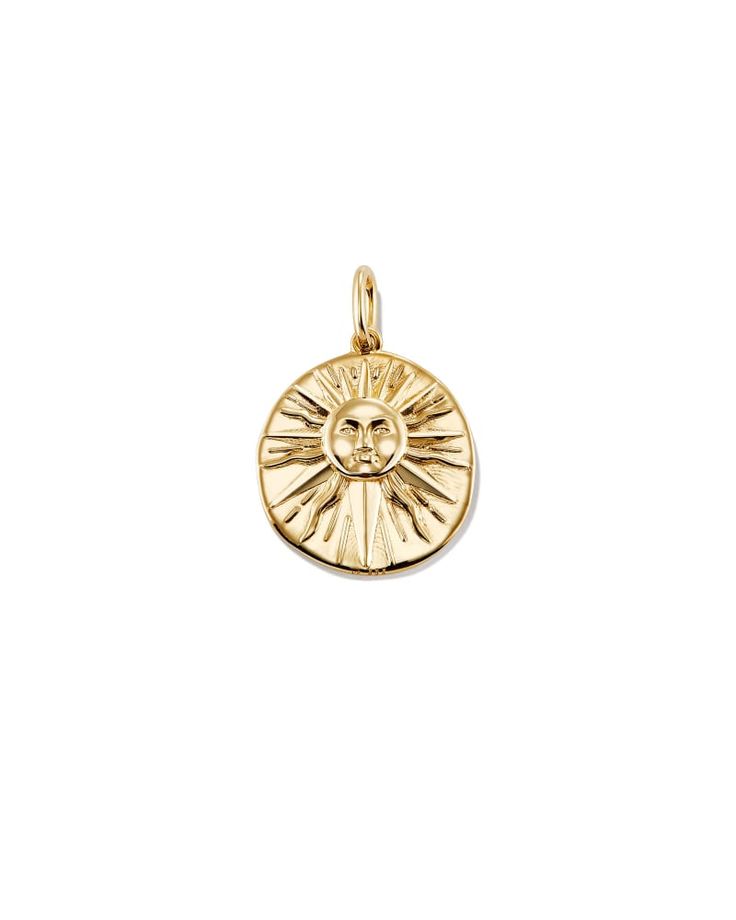 The Sun Coin Charm in 18k Gold Vermeil is an ode to growth, strength, and energy. It’s a small reminder of the power each person holds, no matter the challenges faced. Silver Friendship Bracelets, Silver Wrap Bracelet, Gold Stretch Bracelet, Silver Collection, Grad Gifts, Work Dress, Gold Bracelet Chain, Yellow Gold Pendants, Kendra Scott Jewelry