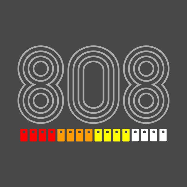 the number 808 is made up of different colors and numbers on a gray background