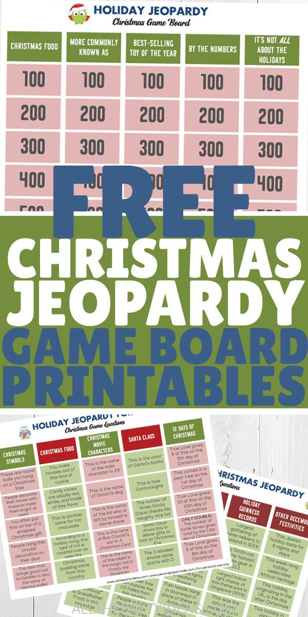 the free christmas game board printables are perfect for kids to play on their own