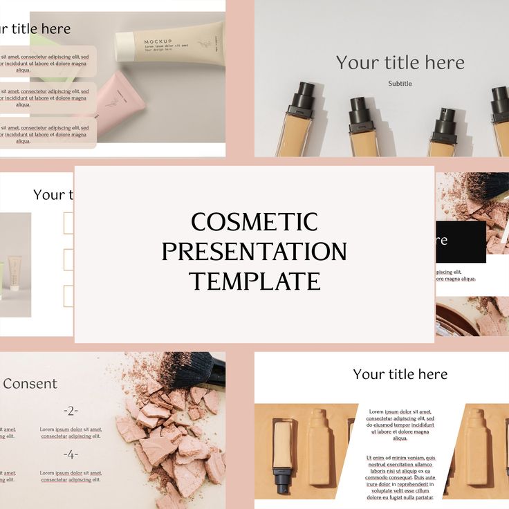 cosmetics presentation slideshow templates for powerpoint and ppt slide themes with images