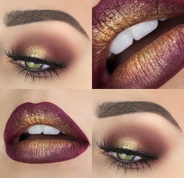 Gold pigment on red lip Beauty Make-up, Makijaż Smokey Eye, Makeup Goals, Eye Make, Gorgeous Makeup, Love Makeup, Eyeshadow Looks, Pretty Makeup, Beautiful Makeup