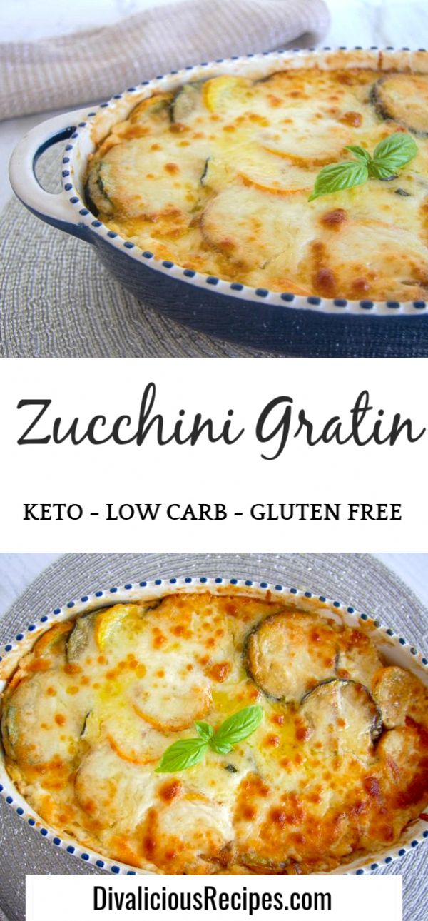 zucchini gratin with low carb and gluten free