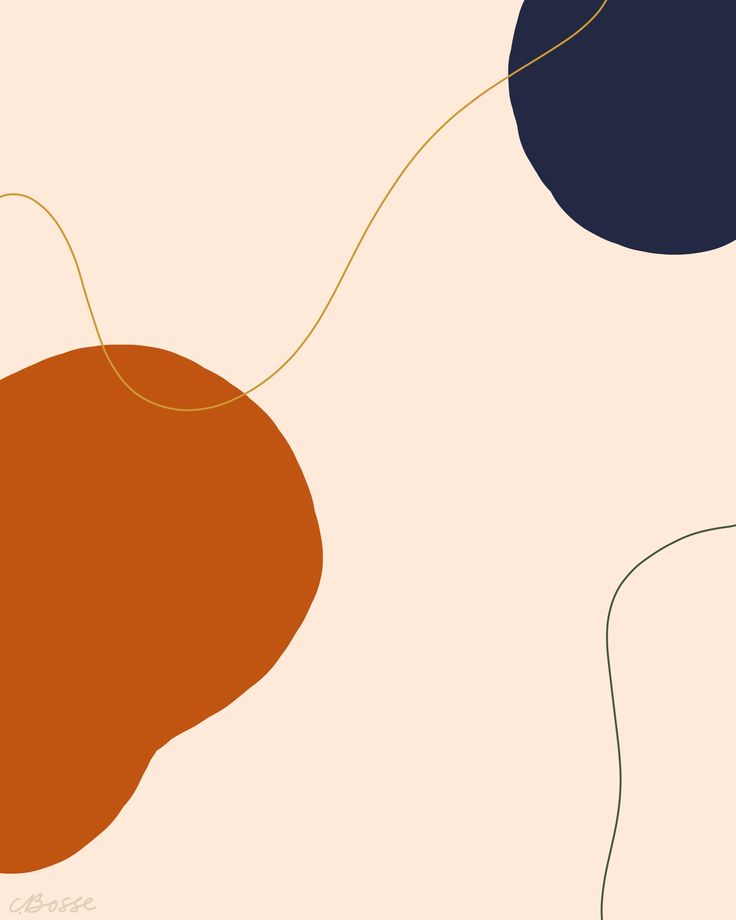 an orange and blue circle on a beige background with lines in the shape of circles