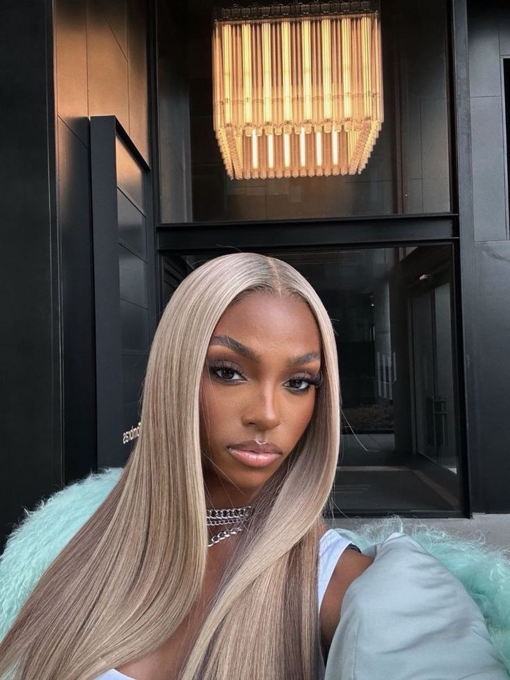 Outfits Ideas Black Women, Blonde Wig Straight, Hair Styles Clips, Blonde Hair Outfits, Outfits Ideas Black, Blondes Have More Fun, Wig Straight, Dyed Natural Hair, Pretty Hair Color