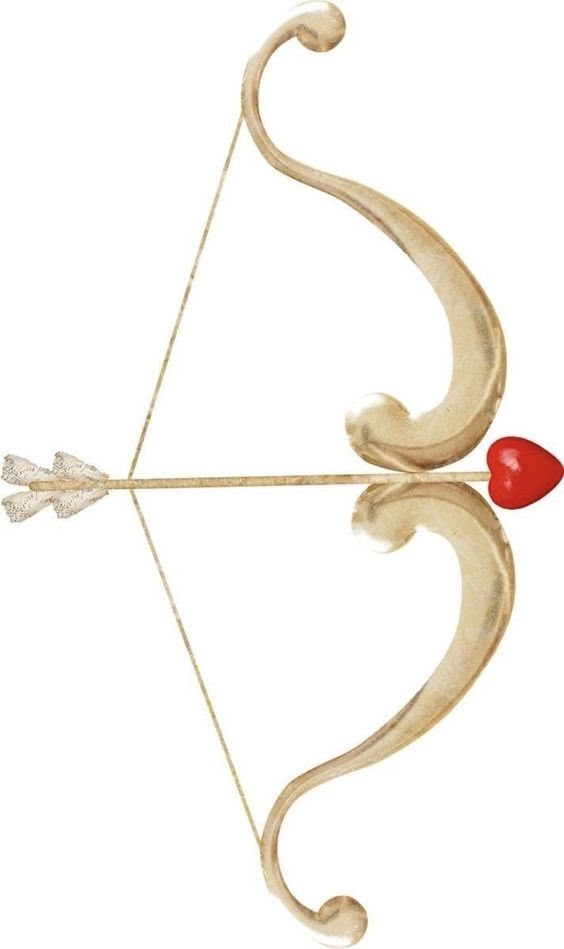 an arrow with a red heart on it