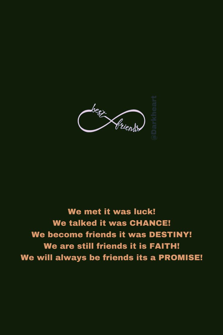 an image of a black background with the words we are friends