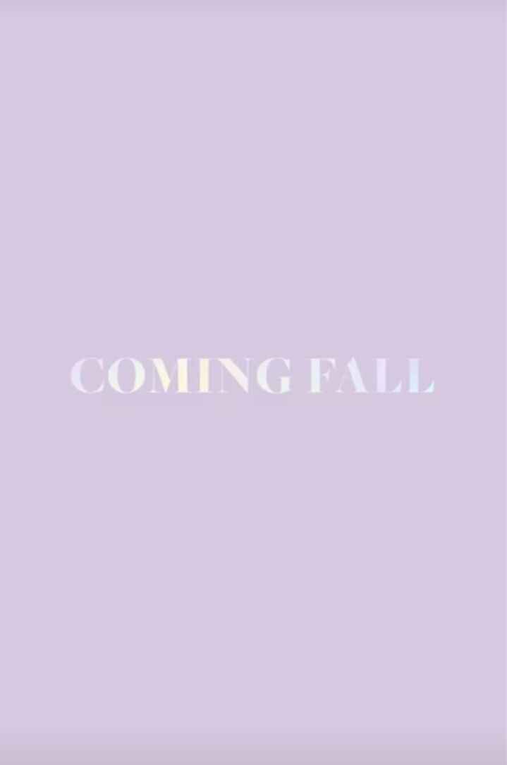 the words coming fall written in white on a purple background