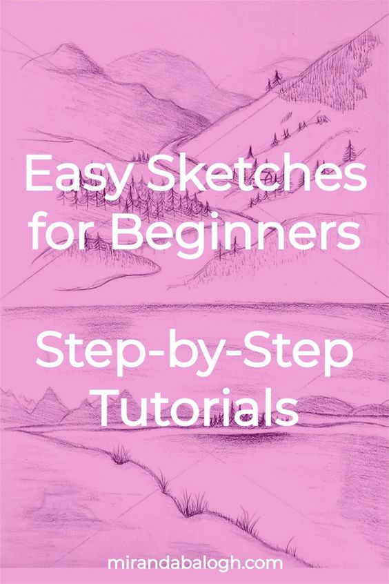 an easy step by step drawing lesson for beginners to learn how to draw mountains