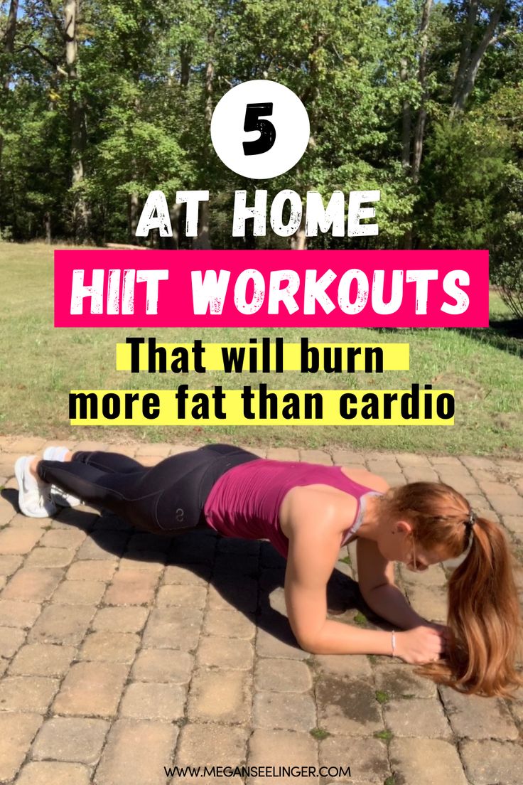 Want to burn fat in 20 minutes or less? How about a printable 5 day HIIT workout plan? These are HIIT workouts that can be done at home or at the gym. Full Body Workouts At Home, Heart Healthy Exercise, 15 Minute Hiit Workout, Workouts To Burn Fat, 30 Minute Hiit Workouts, At Home Hiit, Hiit Workout Plan, Workout And Meal Plan, Home Hiit