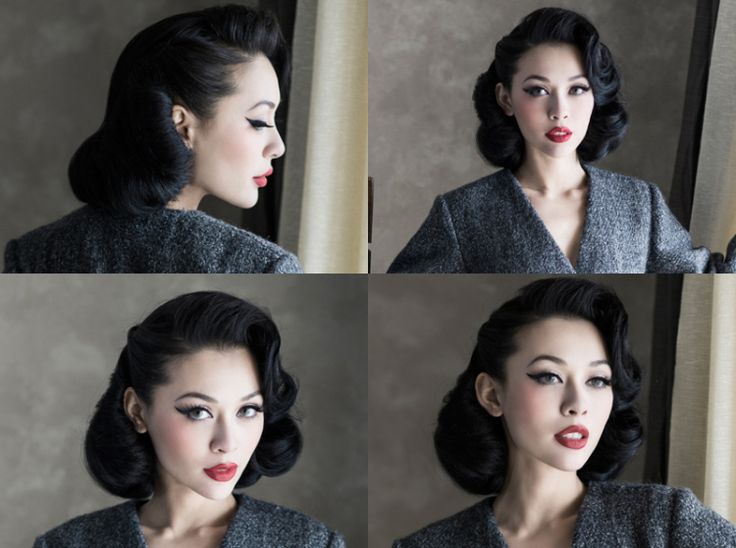 Stile Pin Up, Rockabilly Hair, Flapper Girl, Pin Up Hair, Retro Hairstyles, Wedding Hair And Makeup, Grunge Hair, Girl Style, Vintage Hairstyles