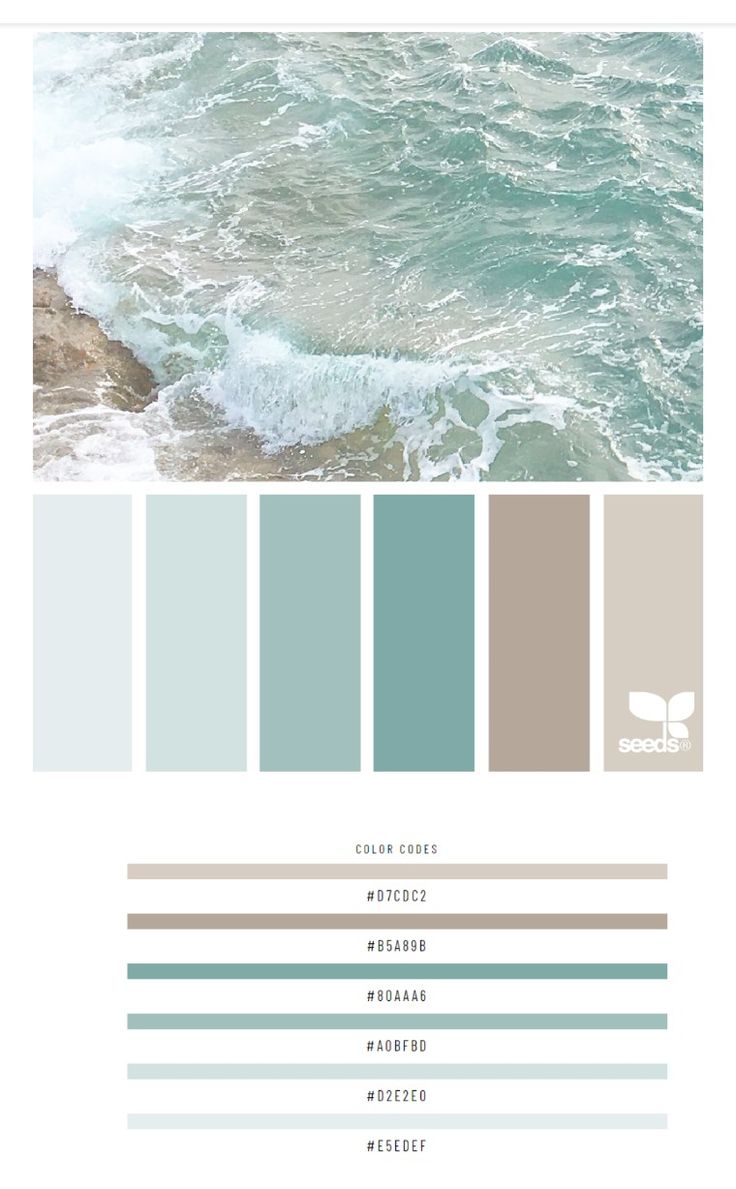 the color scheme for an ocean scene with waves and blue hues in shades of gray,