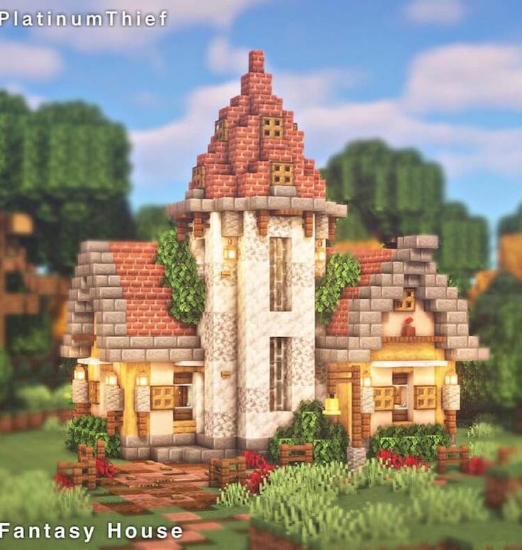 Cute Cottage Minecraft, Minecraft House Ideas Cottage, Chalet Minecraft, Cottage Build, Cottage Minecraft, Modern Minecraft Houses, Minecraft House Ideas, Cottage Core Minecraft House, Cottagecore Minecraft