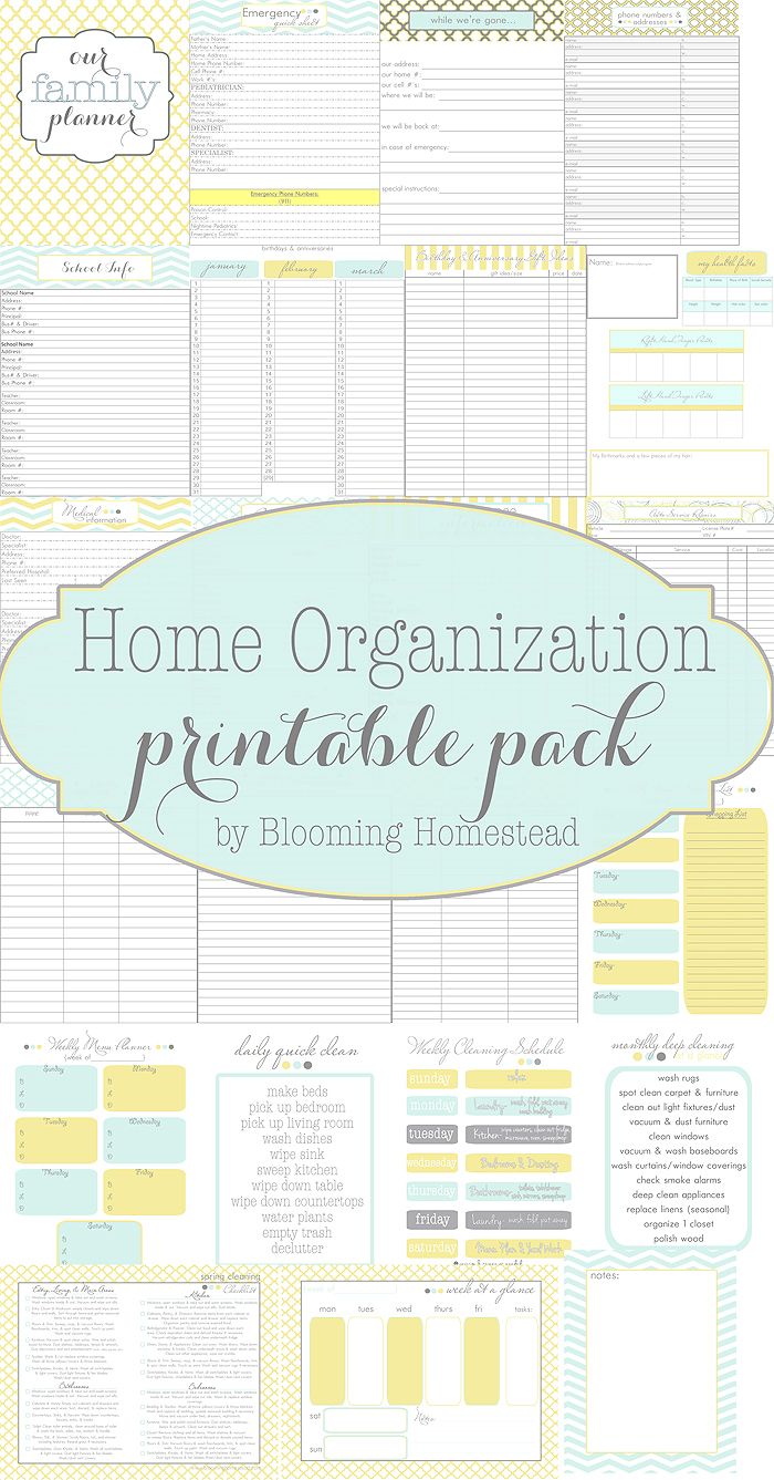 the ultimate home organization printable pack