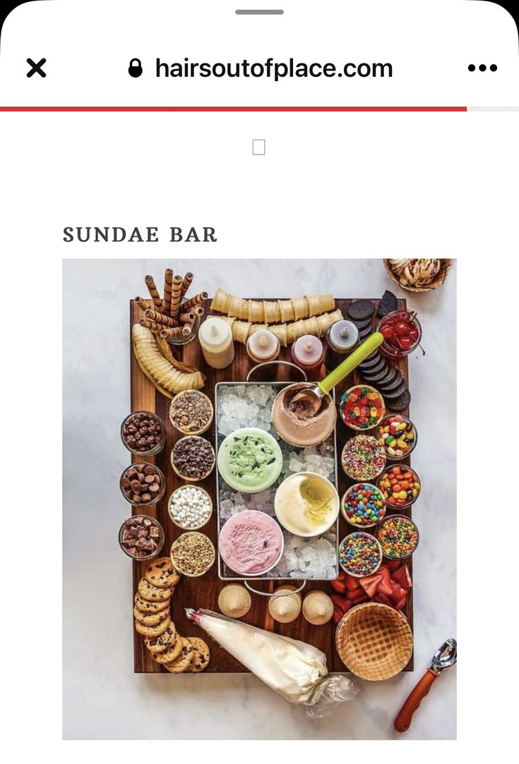 the sundae bar is open and ready to be bought for sale on instagram