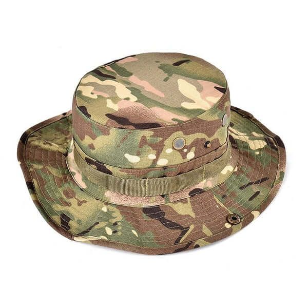 Lightweight fold up boonie hat in easy care poly cotton mix fabric. Brim can be fastened up at side. Rivet airholes in crown. One size multi fit for adults. Comes in ten color options. Booney Hat, Boonie Hat, Tactical Training, Camo Men, Army Cap, Hunting Hat, Military Training, Bucket Cap, Military Hat