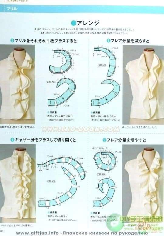 instructions on how to tie a ruffled blouse