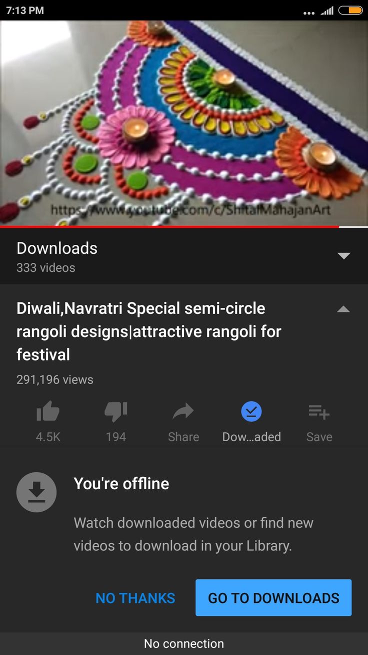 the app is showing how to do an intricate rangolii design for diwali navrat