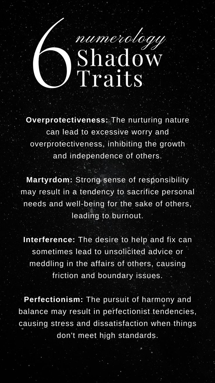 While Number 6 embodies nurturing, responsibility, and harmony, it also reveals its shadow sides. These shadows include overprotectiveness, martyrdom, interference, perfectionism, control, and neglecting self. By recognizing and harmonizing these traits, we nurture with healthy boundaries, cultivate balance, and foster genuine connections. #Numerology #Number6 #ShadowTraits #SelfAwareness Spiritual Numerology, Deep Shadow Work, Carl Jung Shadow, Shadow Work Healing, Improve Relationship, Healing Manifestation, Mindfulness Journal Prompts, Numerology Life Path, Healing Journaling