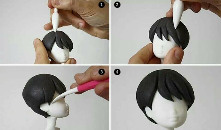 instructions for how to make a doll head with fake hair and toothpaste on it