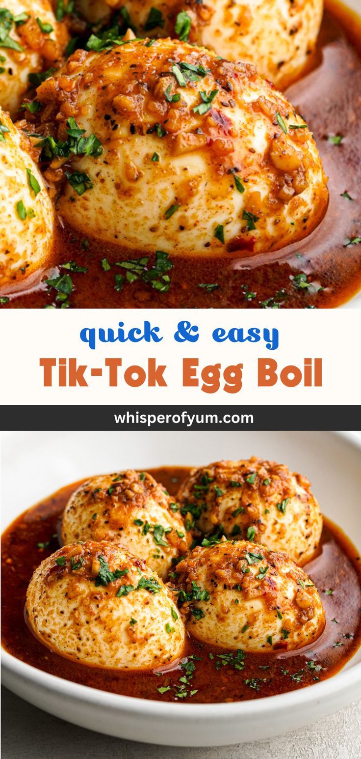 bowl of hard-boiled eggs in a spicy boil sauce topped with parsley Whisper Of Yum, Egg Boil, Boiled Egg Recipes, Hard Boiled Egg Recipes, Boiled Food, Boiled Egg Diet, Egg Diet, Keto Recipes Dinner, Hard Boiled