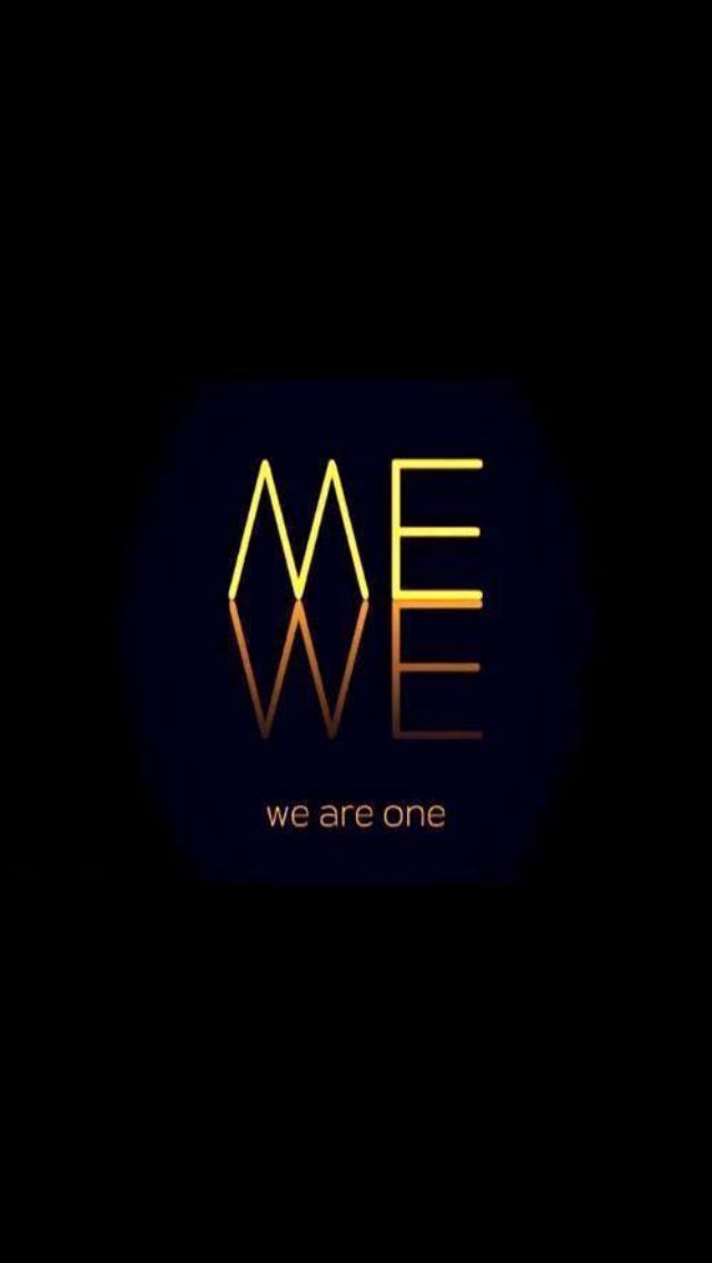 we are one logo on a dark background