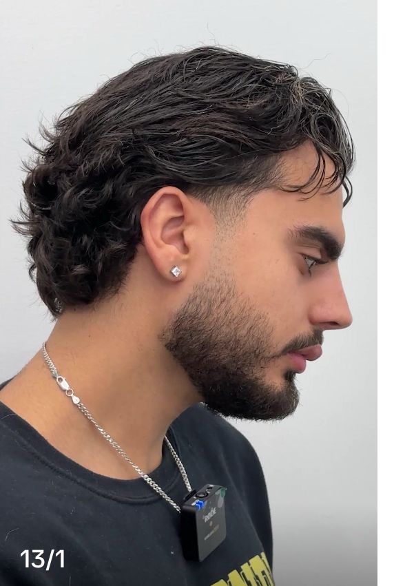 High Taper Long Hair, Mexican Men Hairstyles, Beard Style For Round Face Shape Men, Long Back Hairstyle Men, Long Hair Taper Fade For Men, Fade Beard Styles For Men, Straight Haircuts Men, Men S Long Hairstyle, Wavy Slick Back