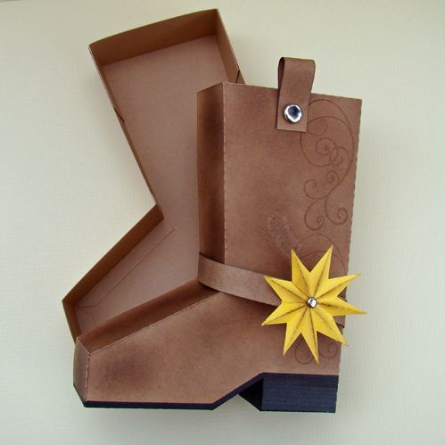 a brown box with a yellow star on it